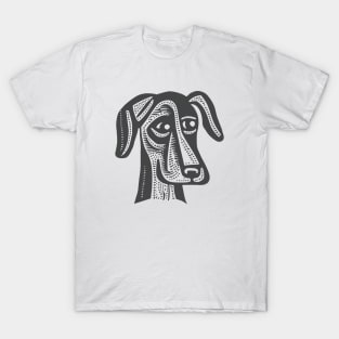 Artsy Dog Illustration T-Shirt